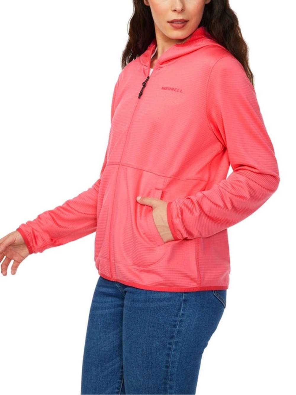 Merrell Women's Grid Fleece Full Zip Hoodie